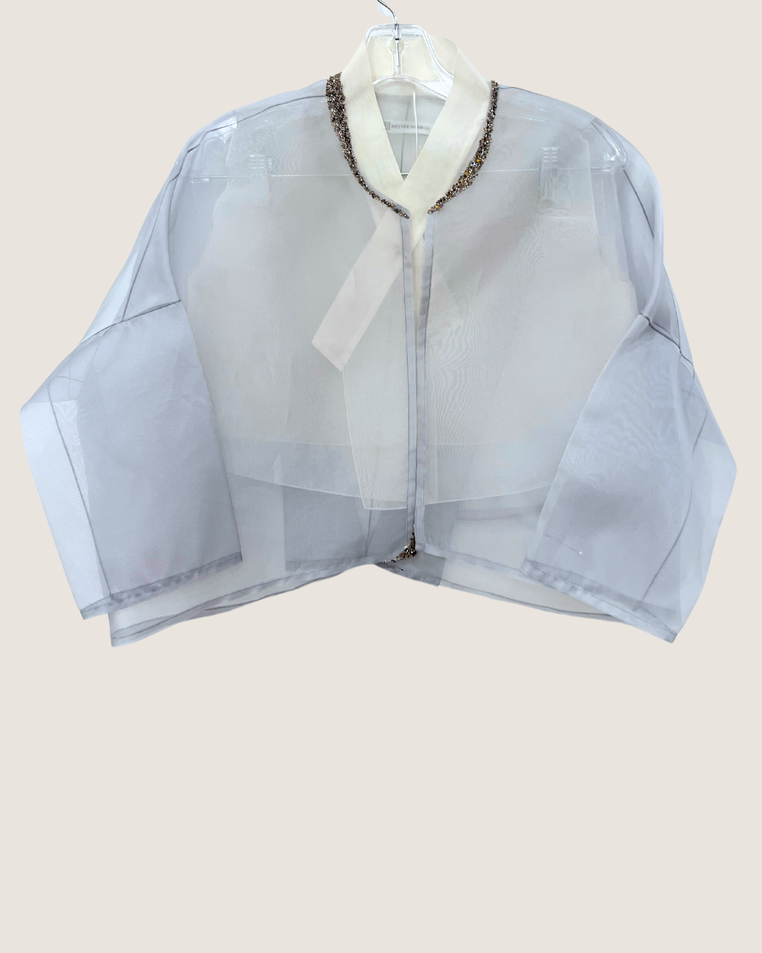 Beaded translucent jacket