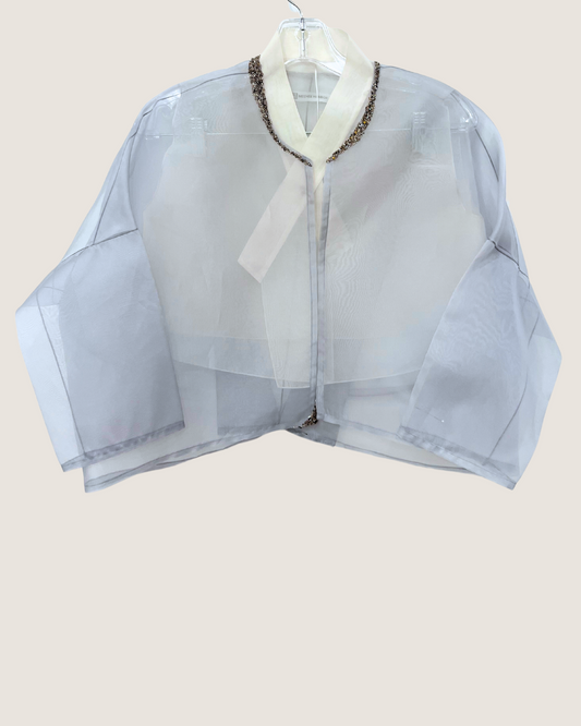 Beaded translucent jacket