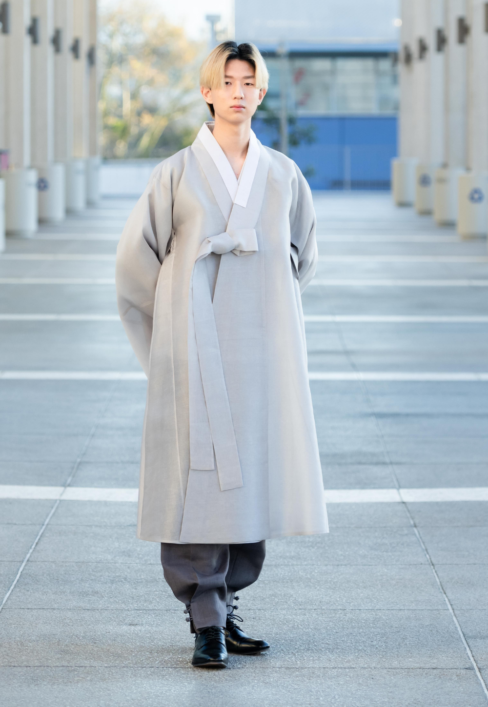 Men's Grey Silk Durumagi