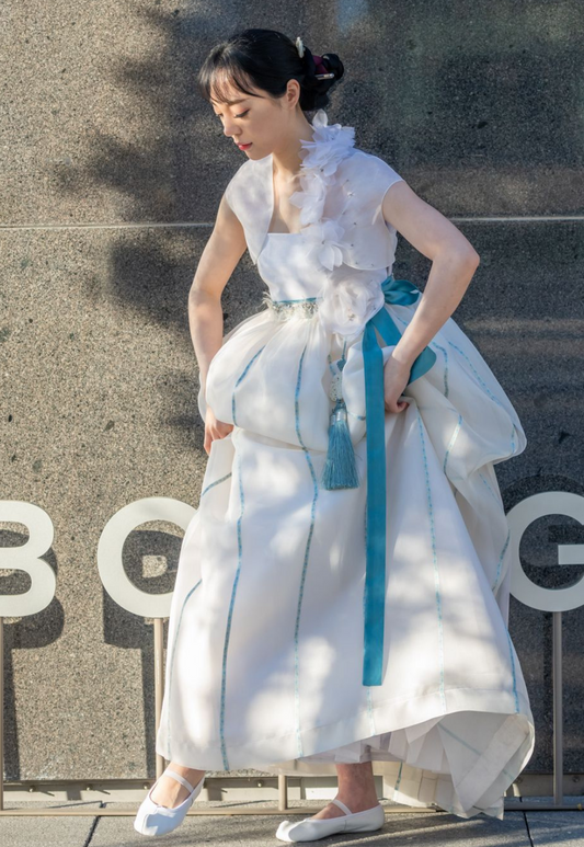 Silk Dress with Embroidery