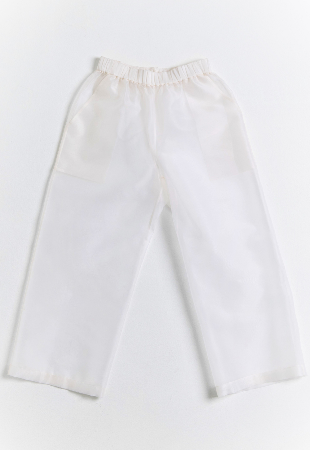 Transparent silk pants