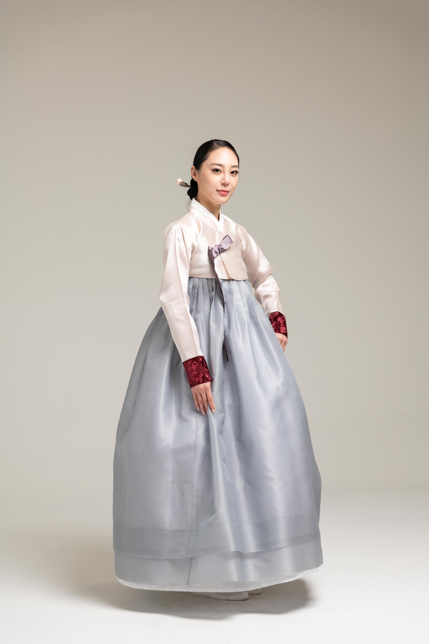 Embellished Jeogori and Blue Skirt