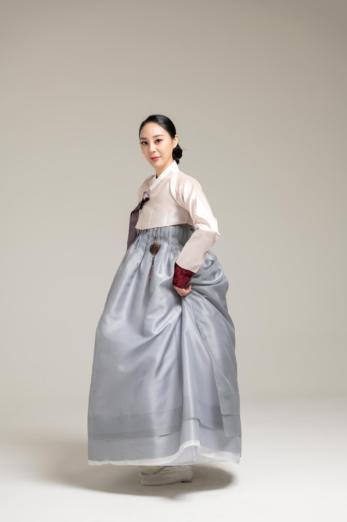 Embellished Jeogori and Blue Skirt