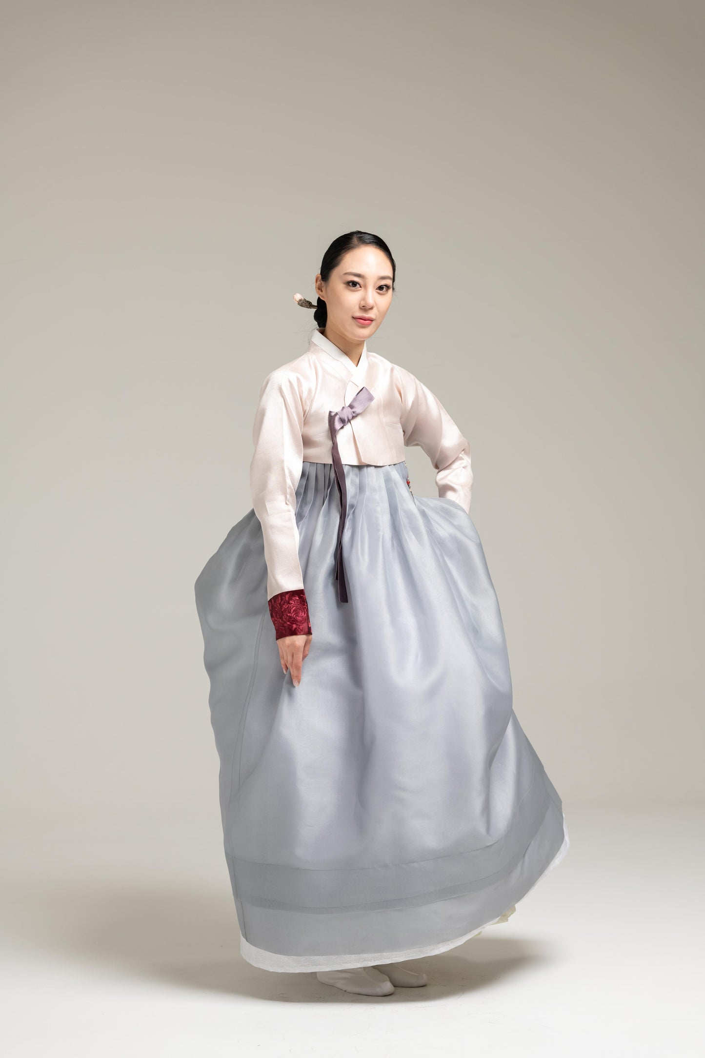 Embellished Jeogori and Blue Skirt