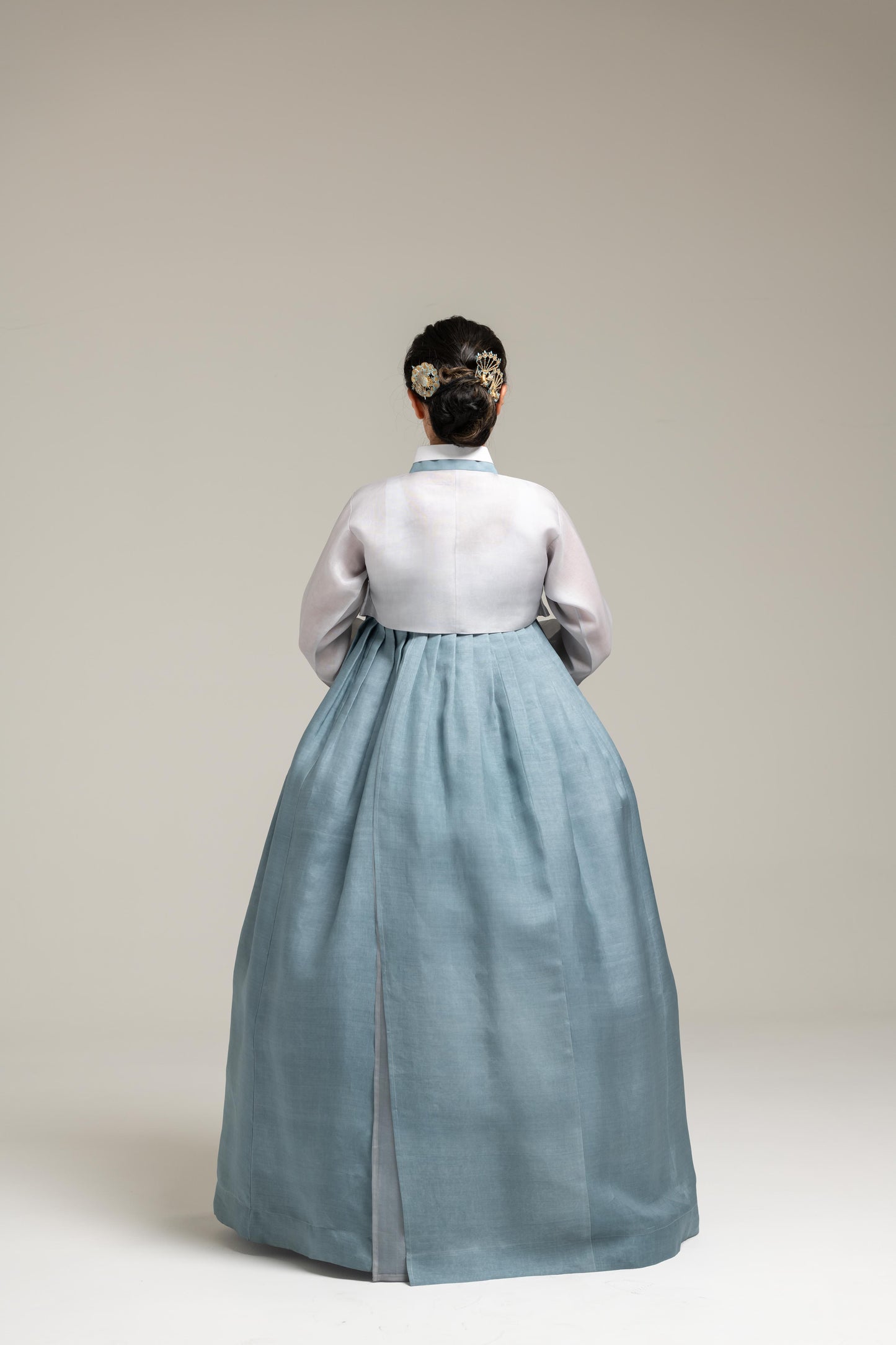 Light Blue Silk Jeogori & Skirt