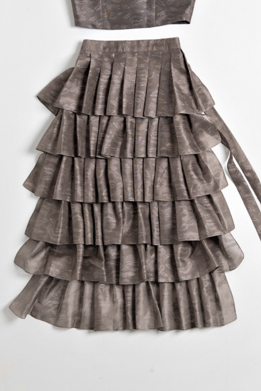 Silk Bustier & Tail Skirt Set