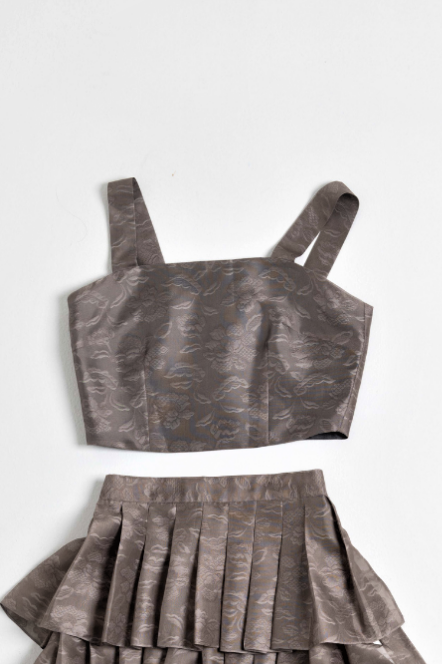 Silk Bustier & Tail Skirt Set