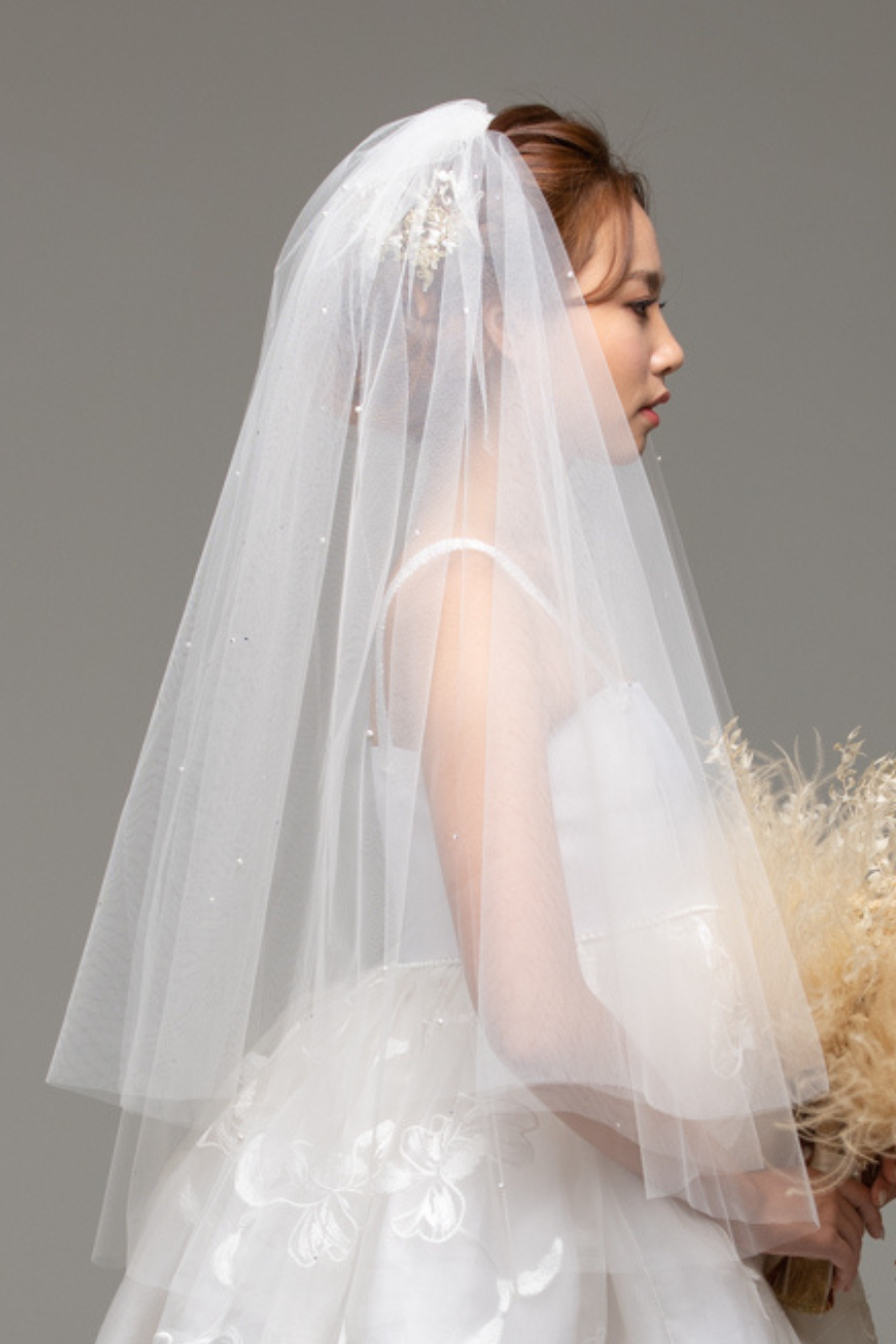 Veil with Pearl Accents