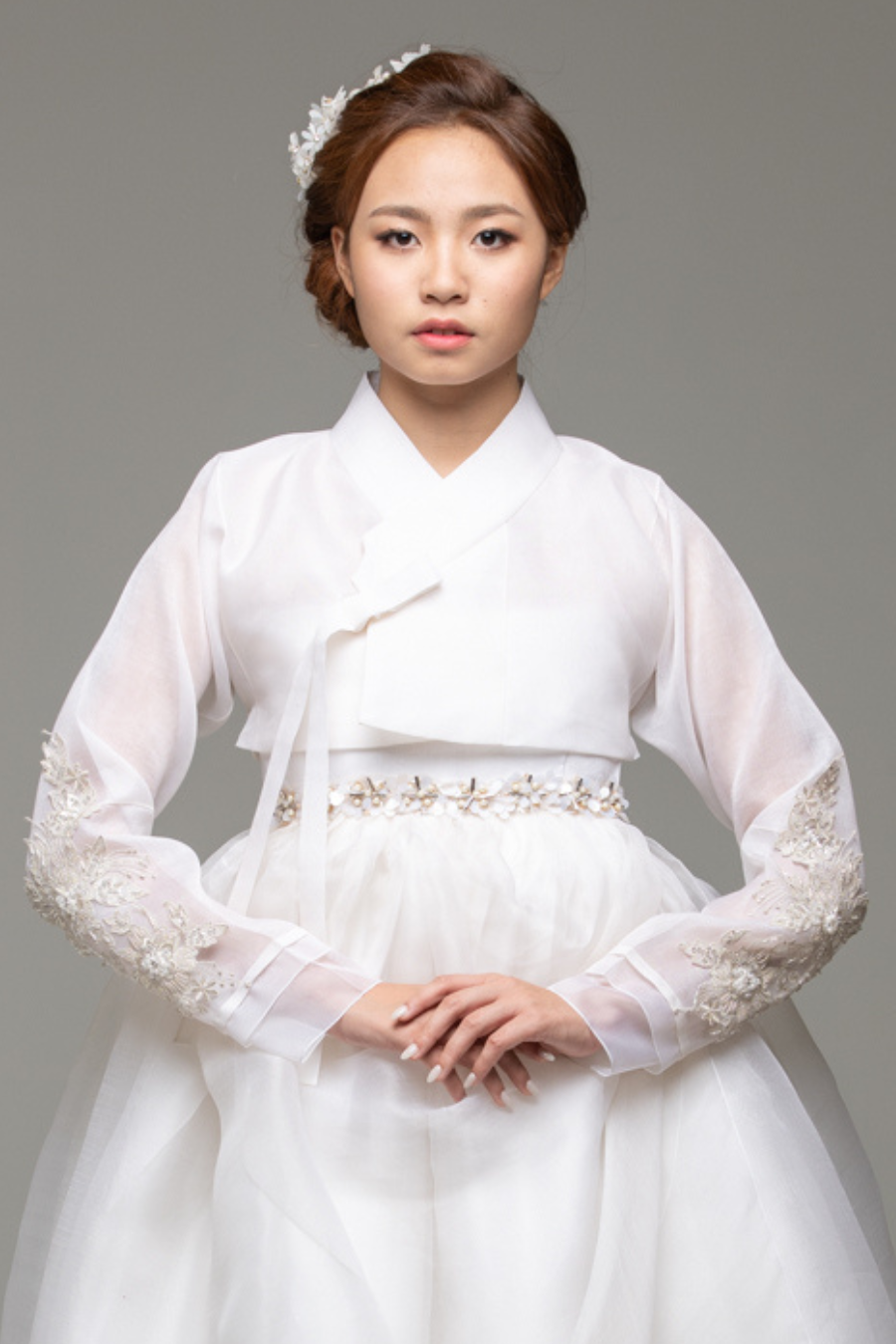 Silver Lace & Beaded Jeogori