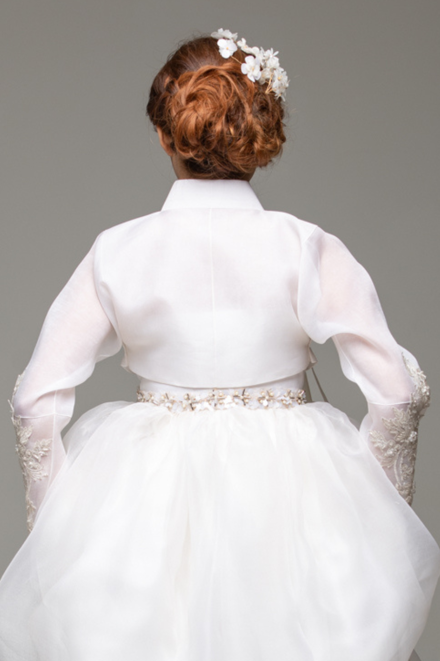 Silver Lace & Beaded Jeogori