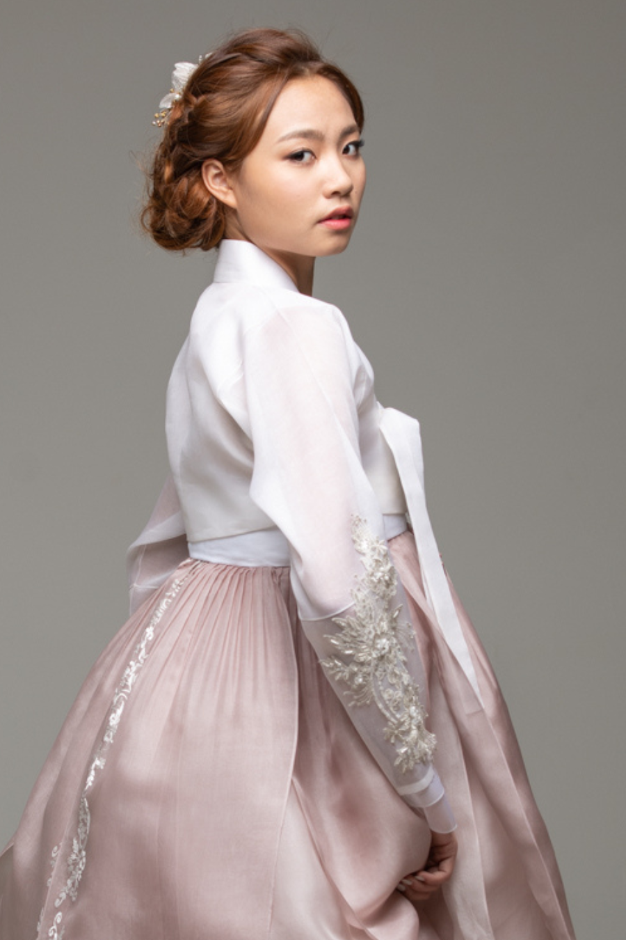 Silver Lace Beaded Jeogori