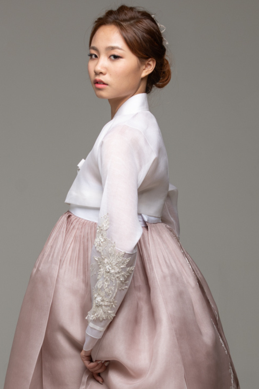 Silver Lace Beaded Jeogori