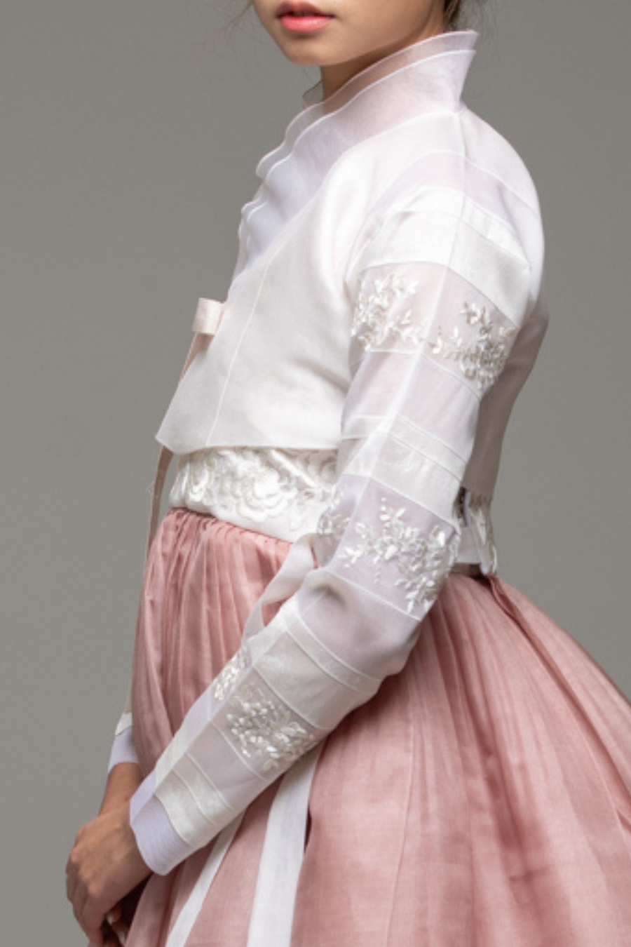 Pale Pink Embroidered Jeogori