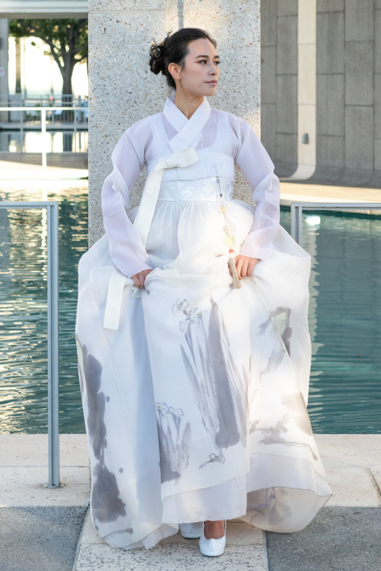 Painted Dress with White Jeogori
