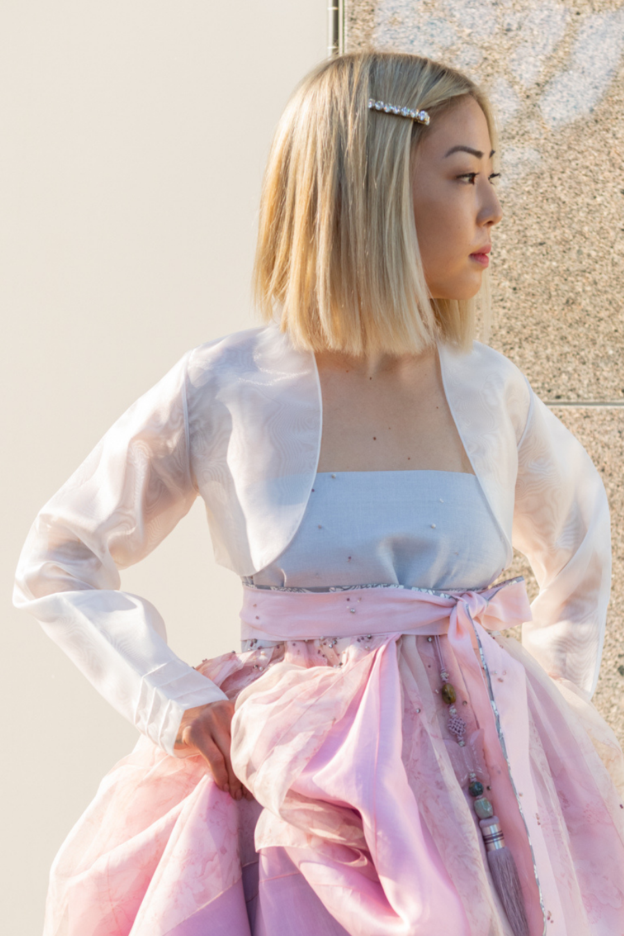 Long Sleeved White Bolero