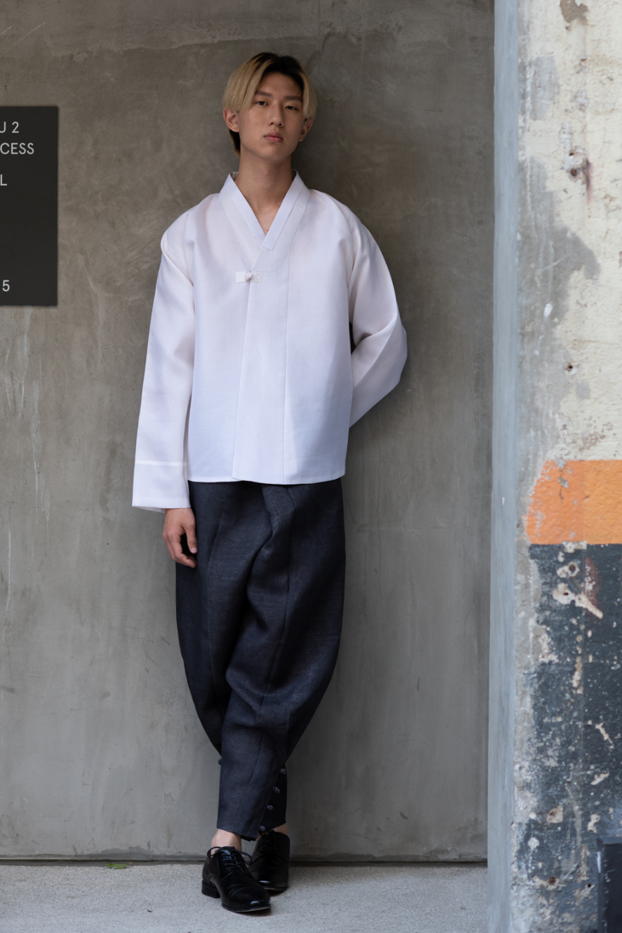 Men's Traditional Silk Pants (Blue-Grey)