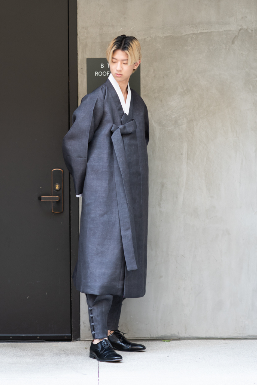 Men's Traditional Silk Pants (Blue-Grey)