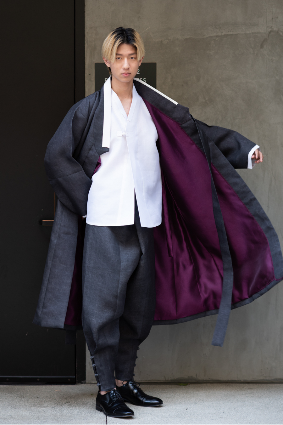 Men's Traditional Silk Pants (Blue-Grey)