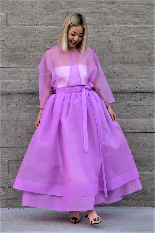 2 Panel Purple Doll Skirt