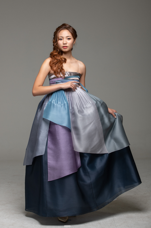 Silk Multi-Panel Dress