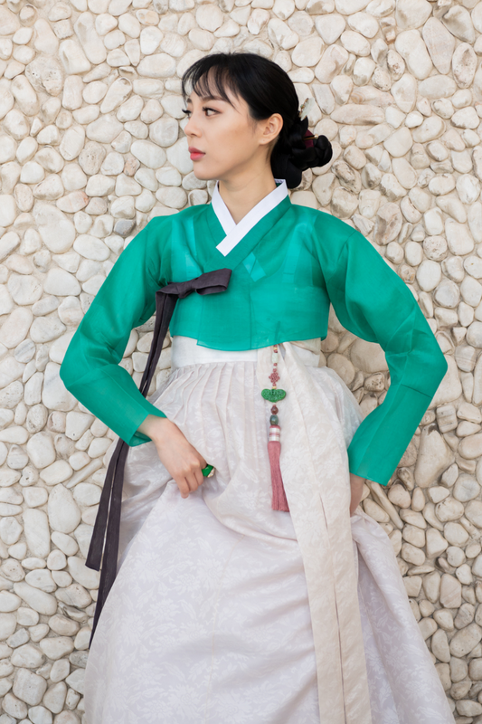 Groom's Mother's Dress in Green Silk