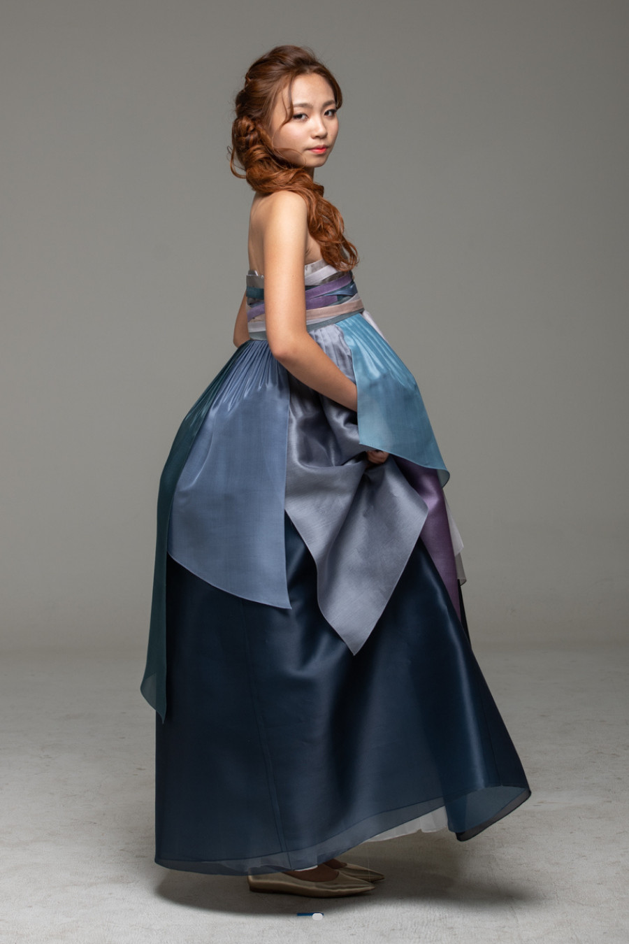 Silk Multi-Panel Dress