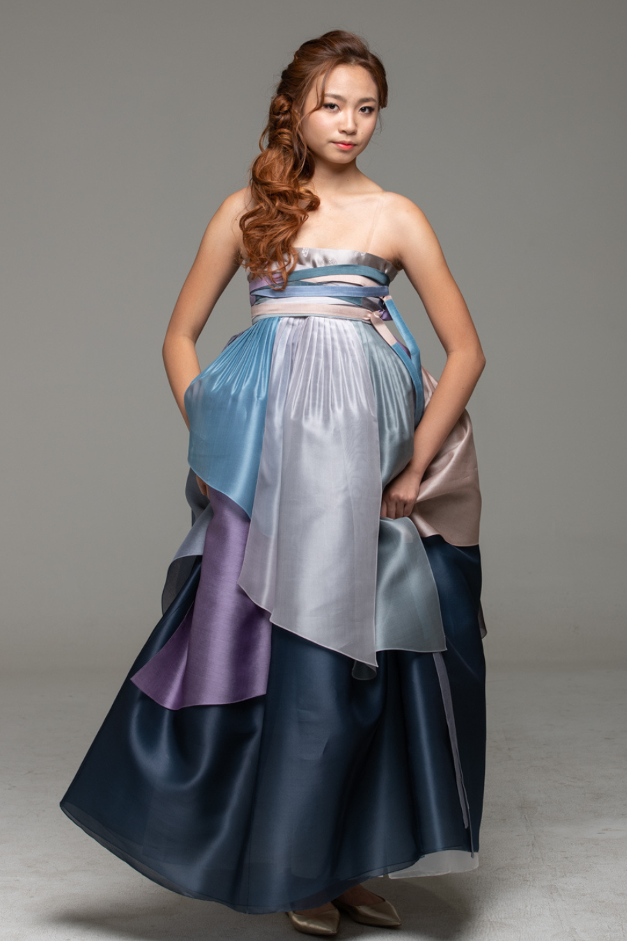 Silk Multi-Panel Dress
