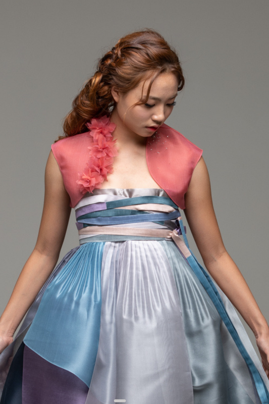 Silk Bolero with Hand Made Silk Flowers
