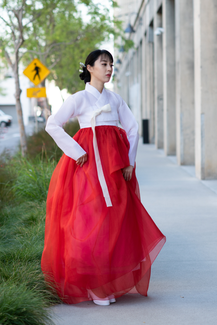 Red 2024 layered dress