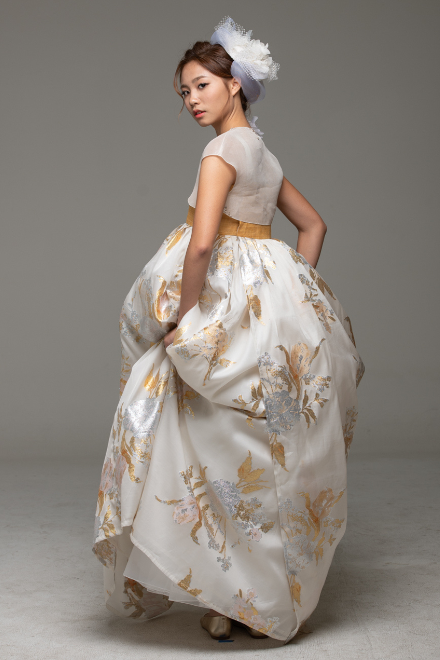 Gold and Silver Flower Dress