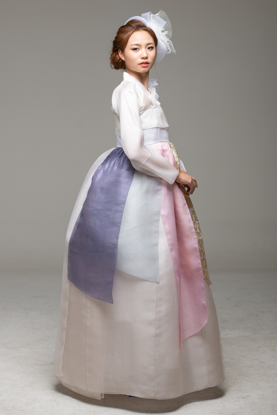 Pink, Gold & Purple Panel Dress