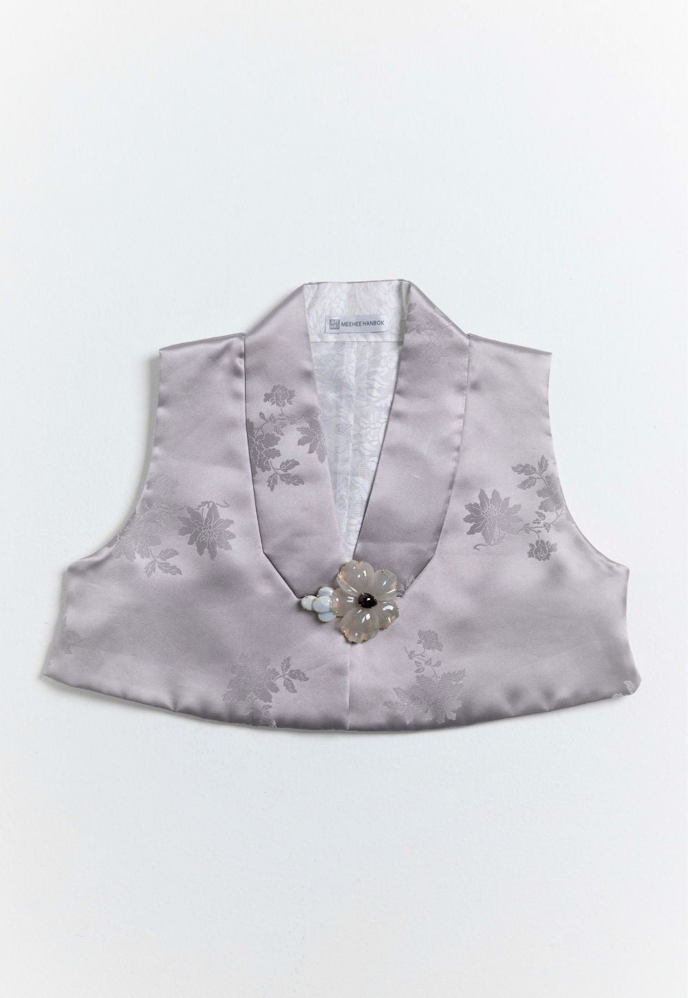 Silk Padding Crop Vest