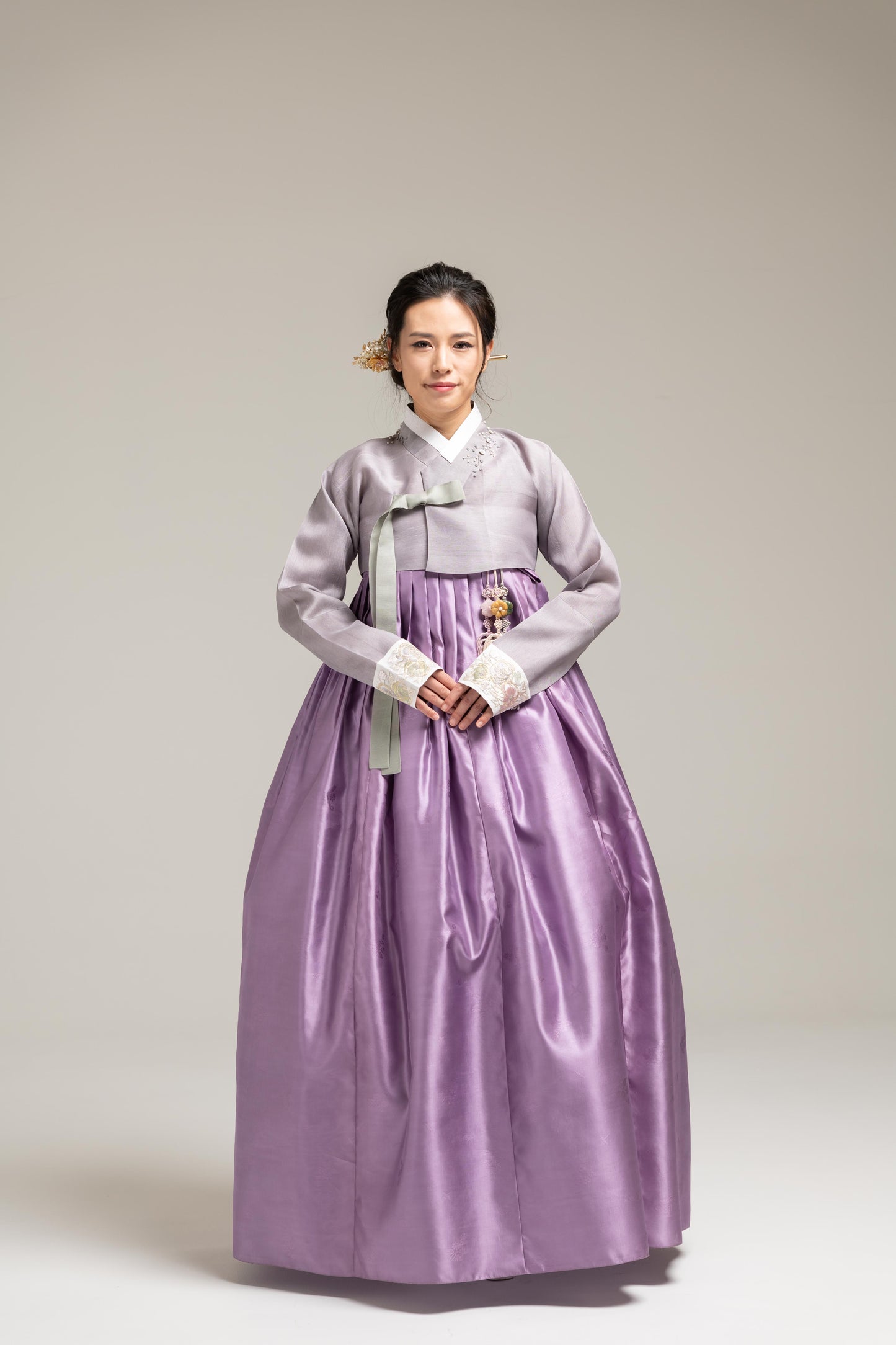 Vibrant Purple Silk Skirt & Jeogori